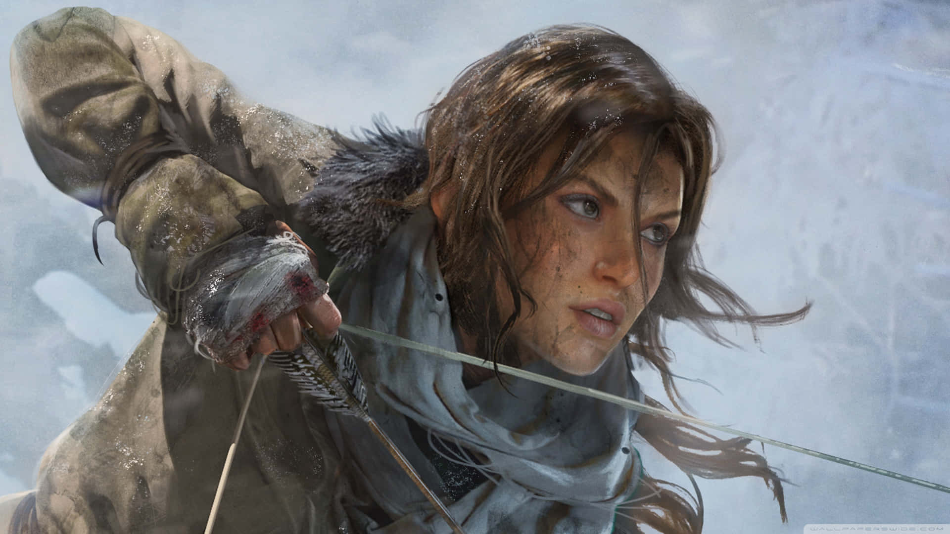 The Tomb Raider Is Holding A Bow And Arrow