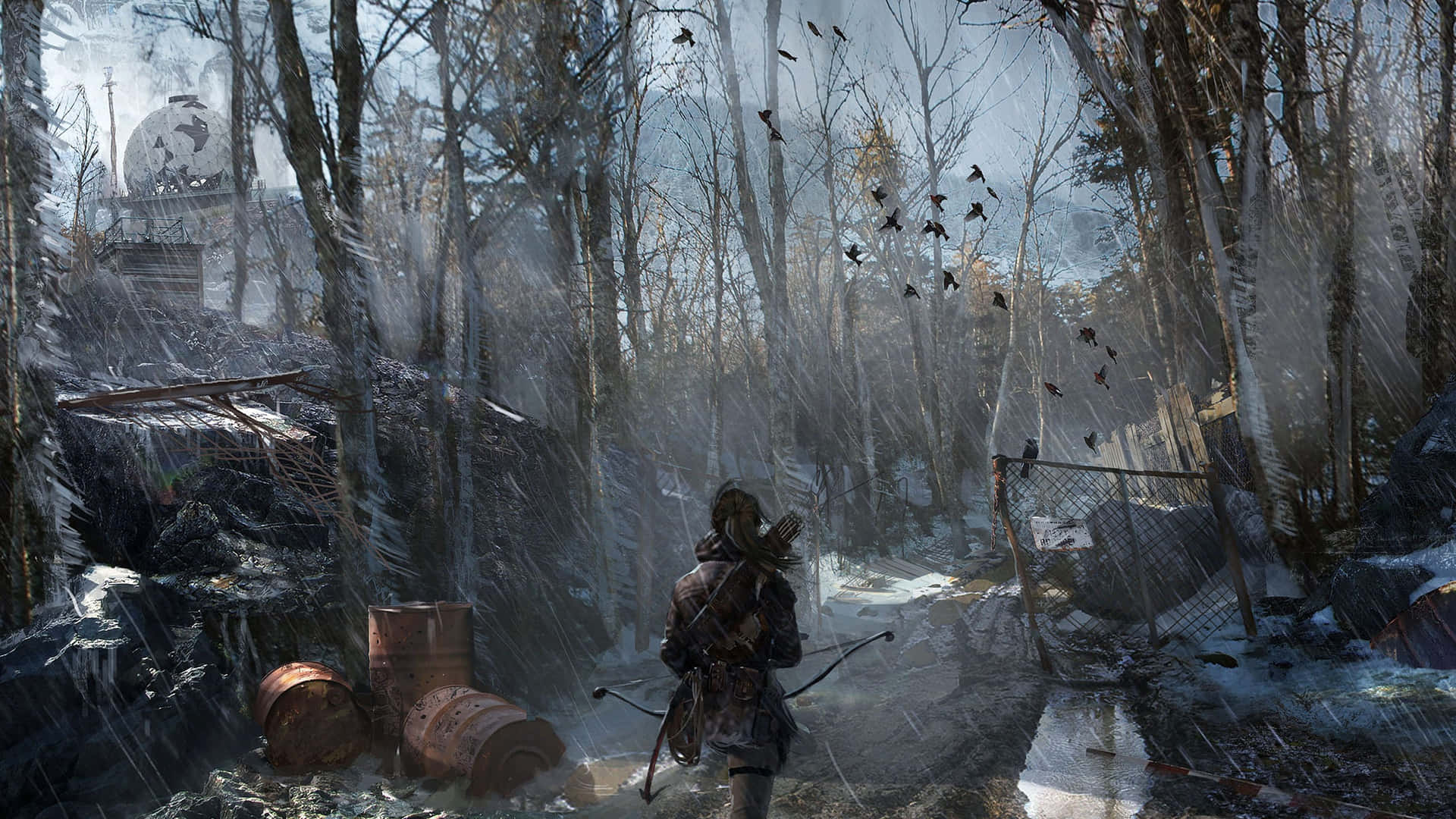 Lara Croft faces off against a powerful enemy in Rise Of The Tomb Raider