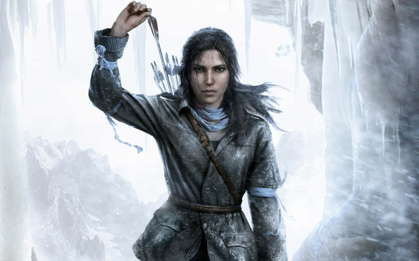 The Tomb Raider Is Standing In An Icy Cave