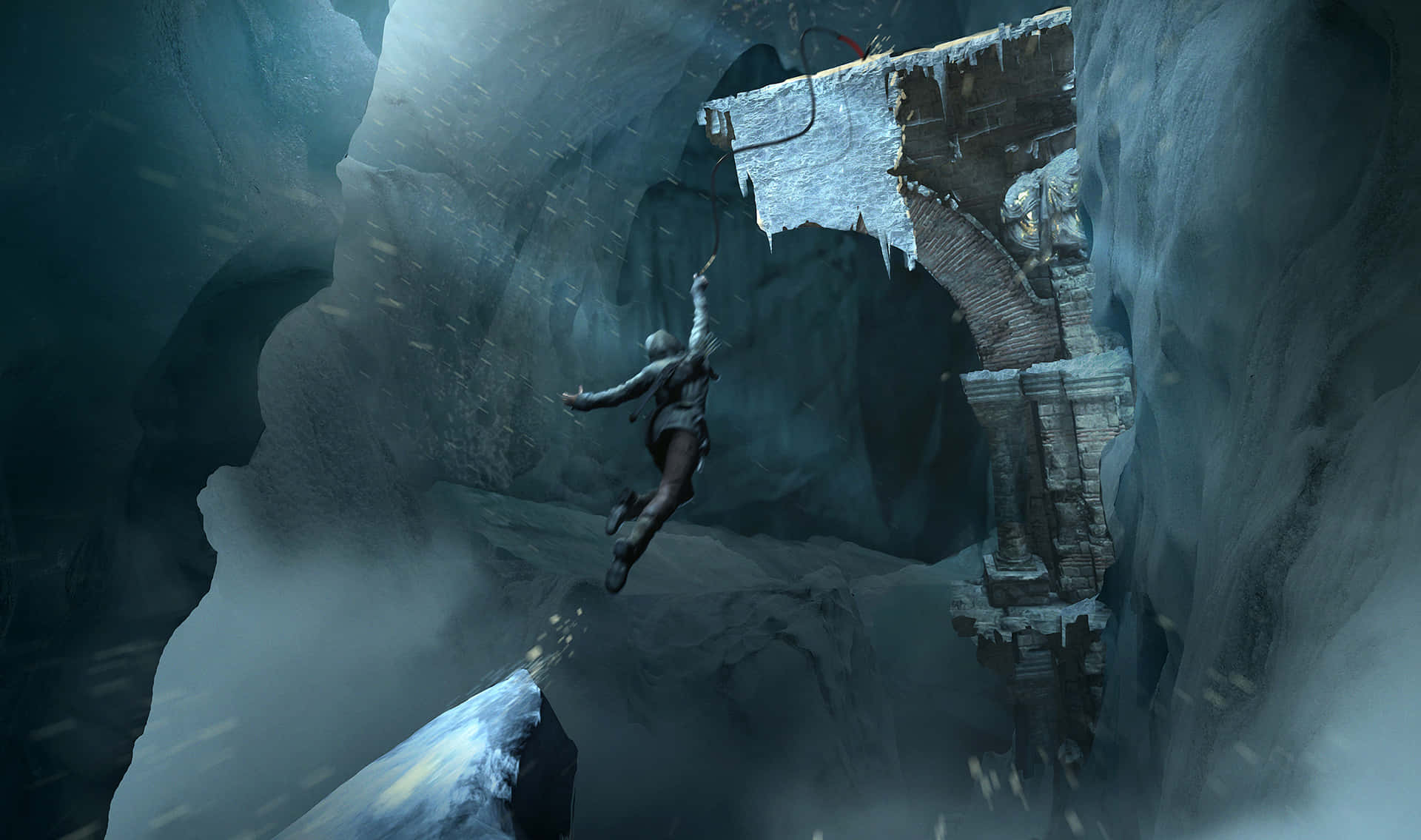 Tauchensie In Das Spannende Abenteuer Von Rise Of The Tomb Raider Ein.
