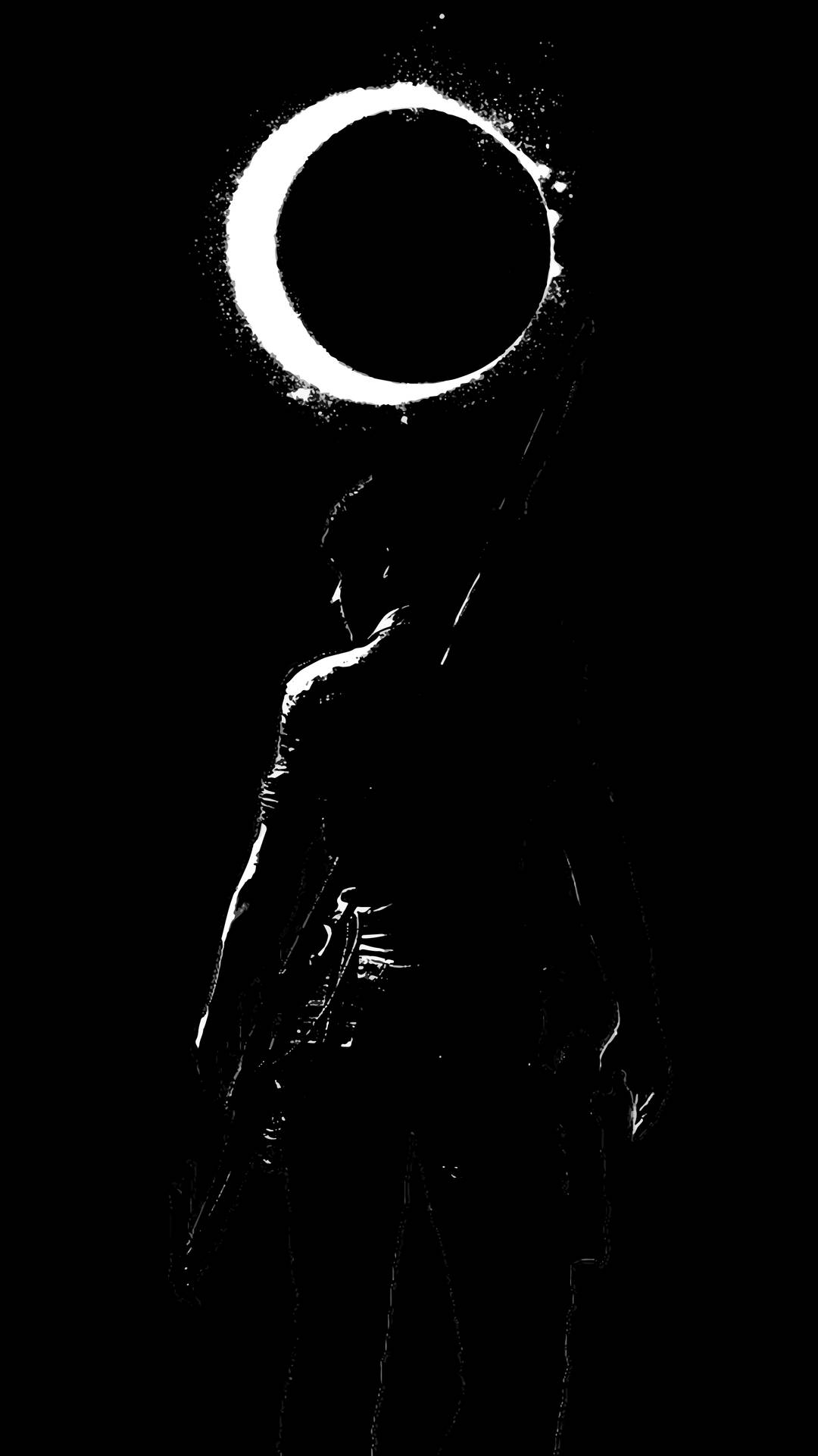 Stigandeav Tomb Raider Minimalistisk Måne. Wallpaper