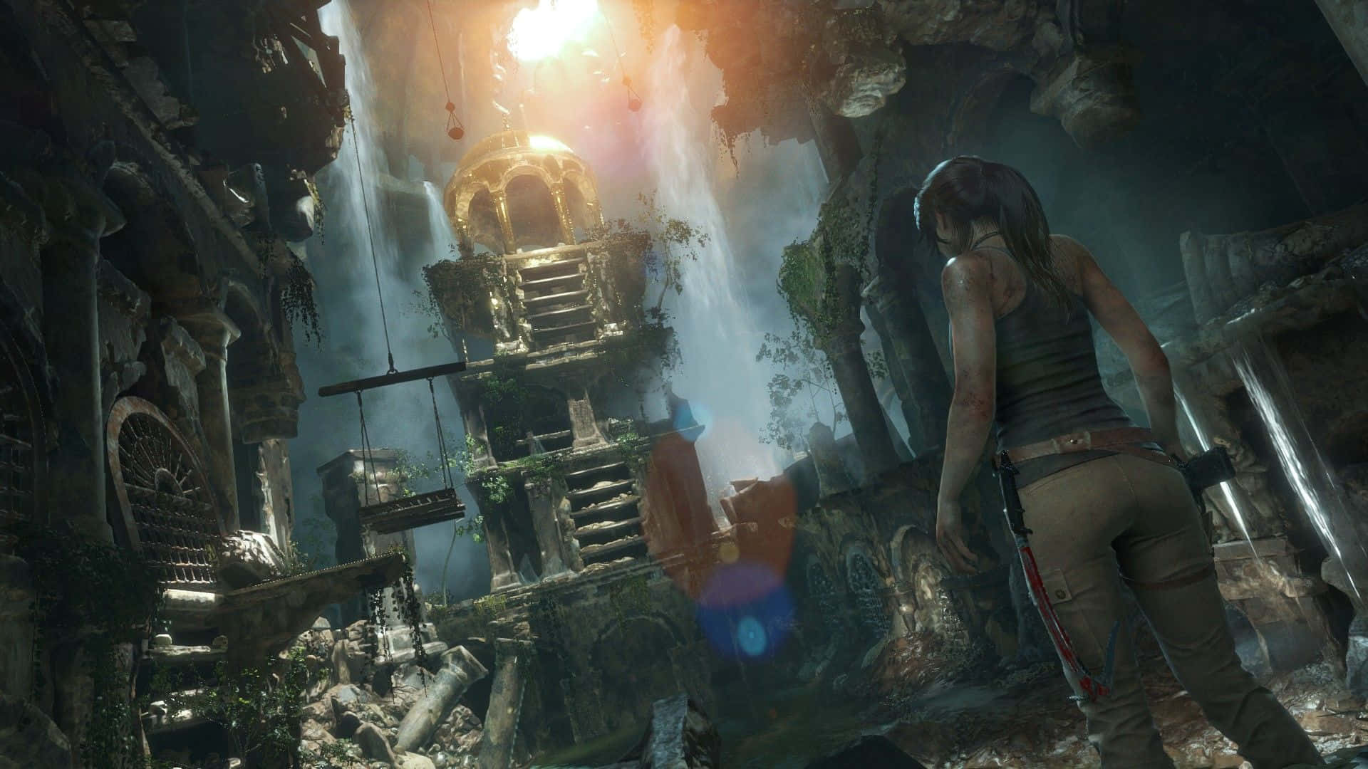 Lara Croft starter en farefuld rejse i Rise of the Tomb Raider. Wallpaper