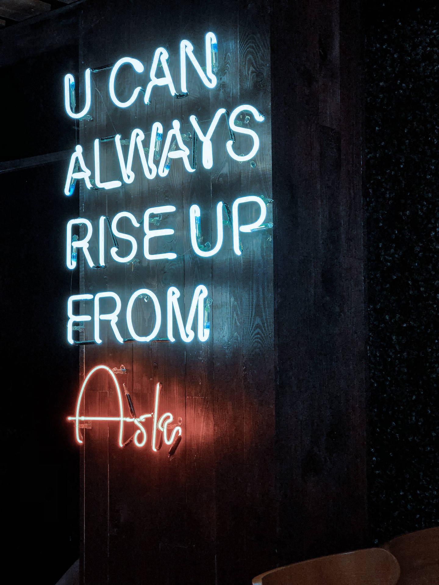 Rise Up From Ash Neon Sign Wallpaper