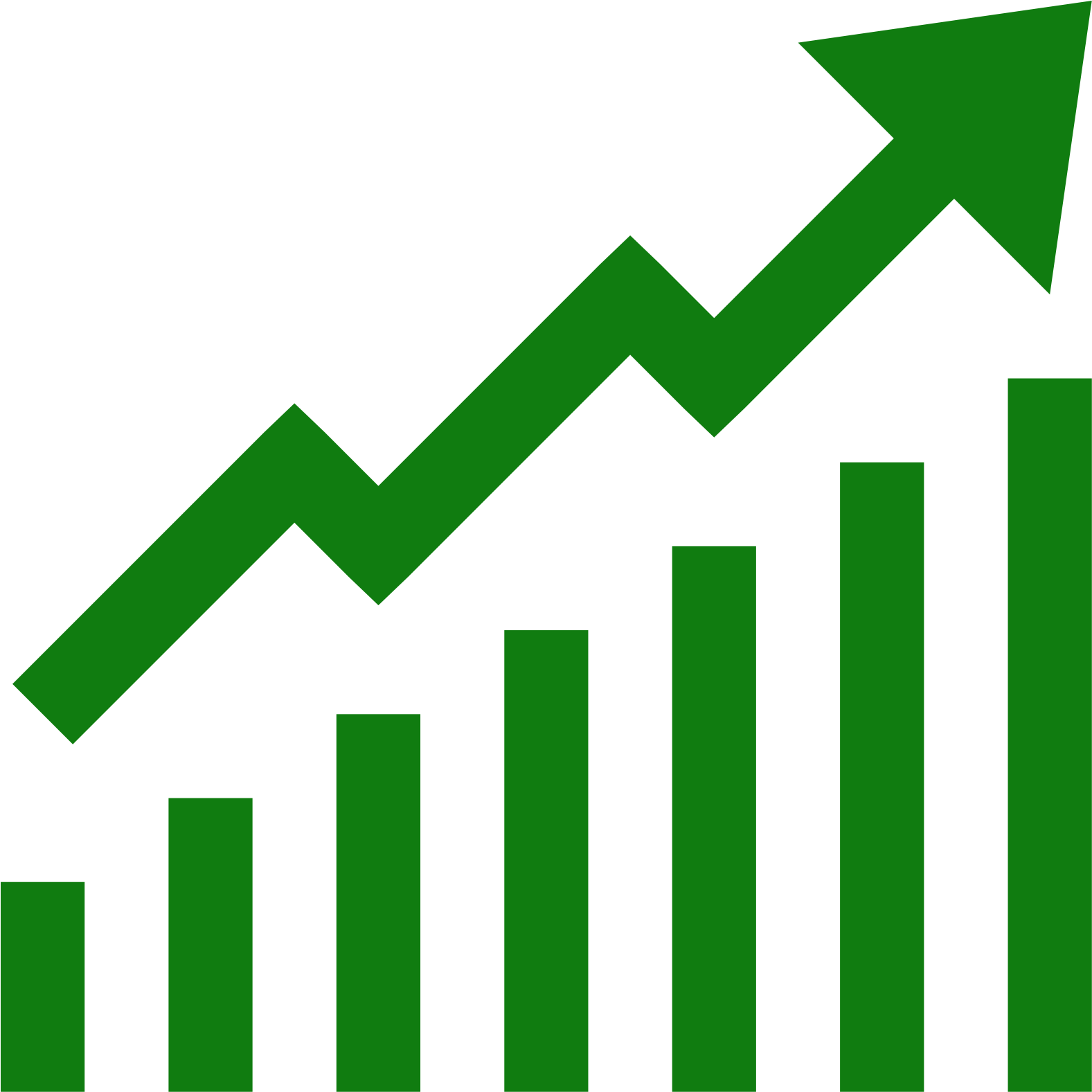Rising Sales Graph Green Arrow PNG