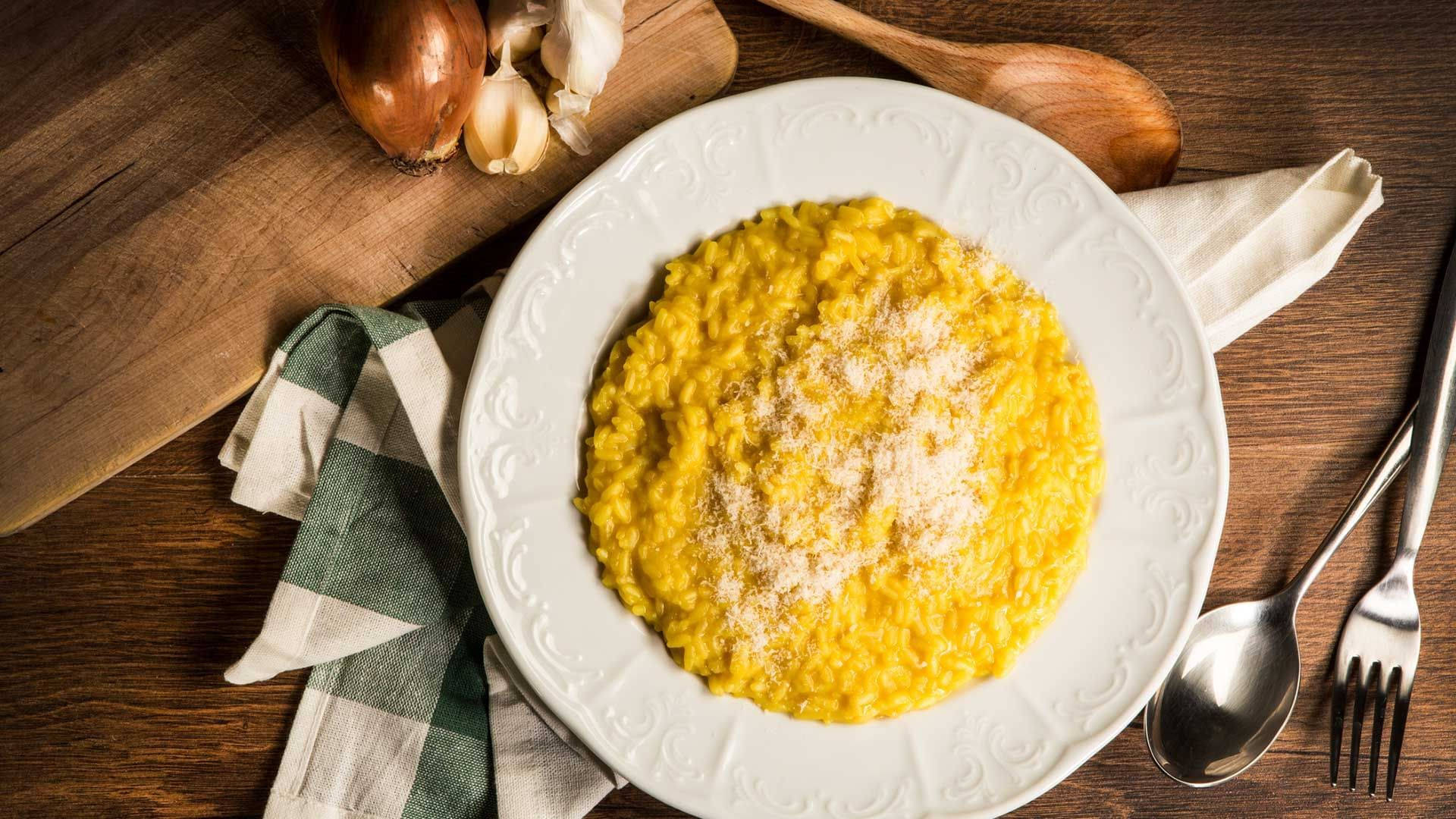 Risotto Creamy Yellow Background