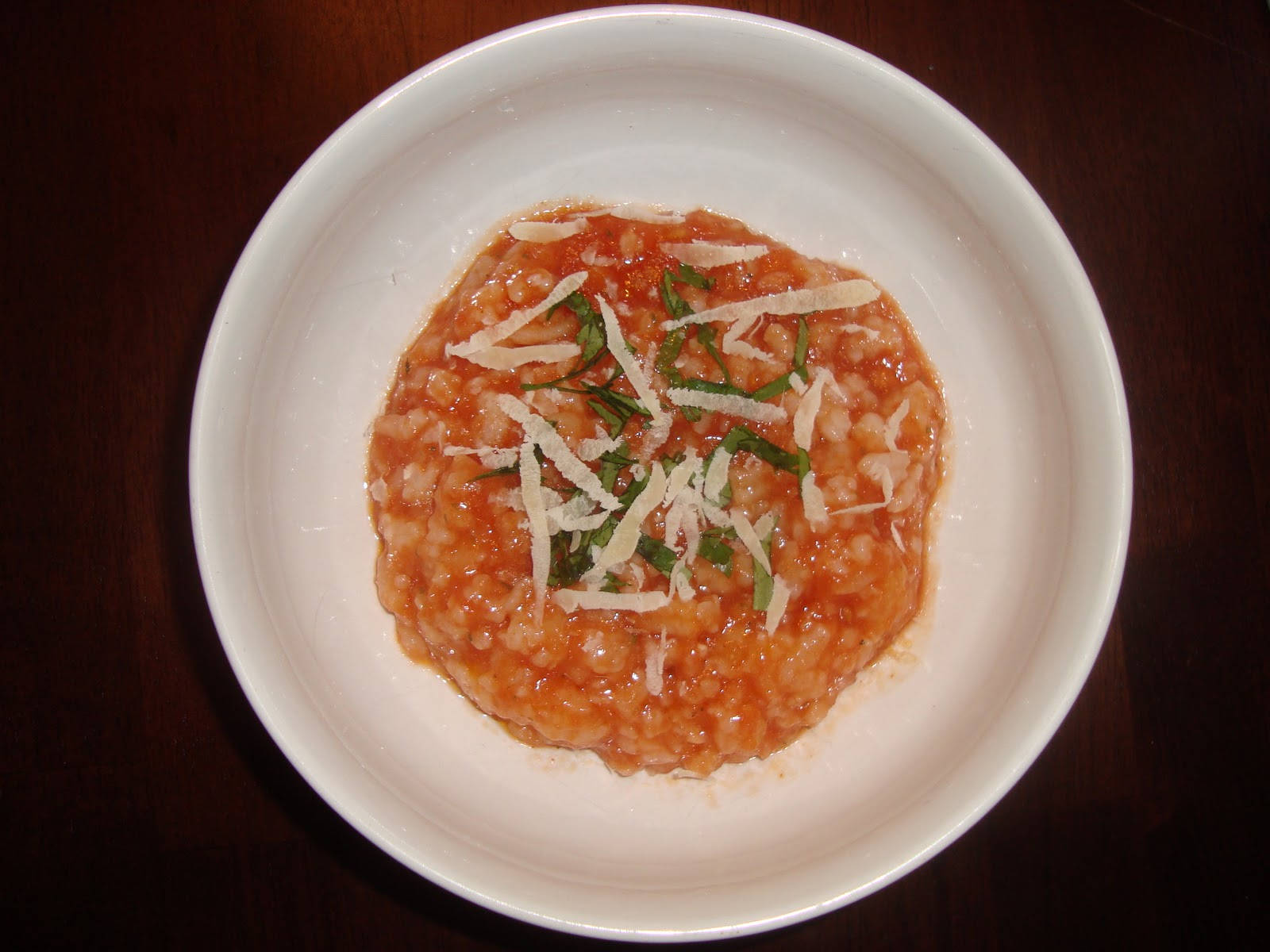 Savory Tomato Risotto Delightfully Garnished Wallpaper