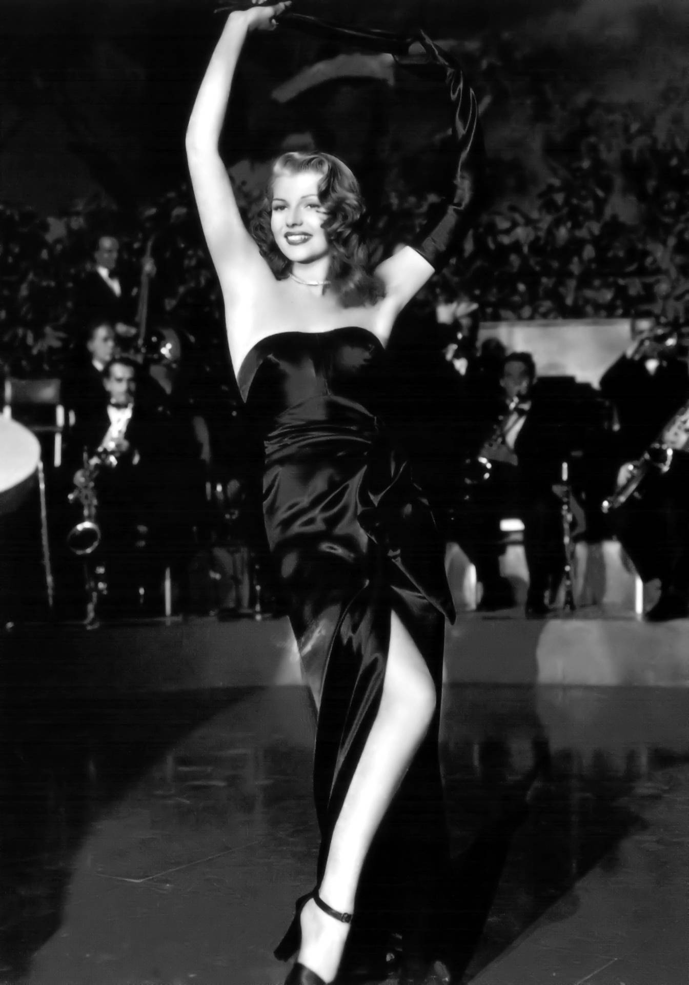 Rita Hayworth Dancing Dress som en levende scen på din skærm. Wallpaper