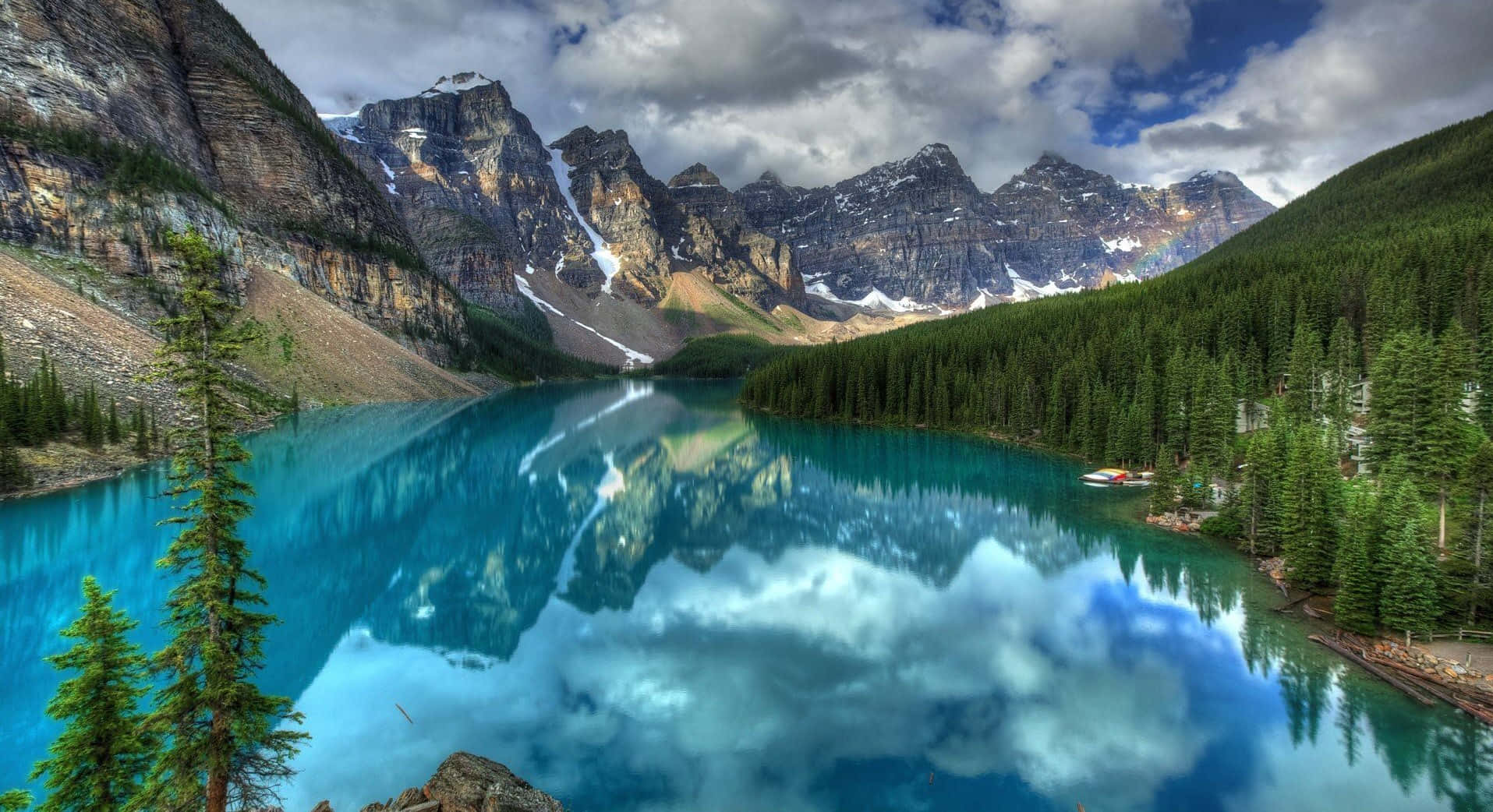 Fotografíade La Naturaleza Del Parque Nacional Banff River. Fondo de pantalla