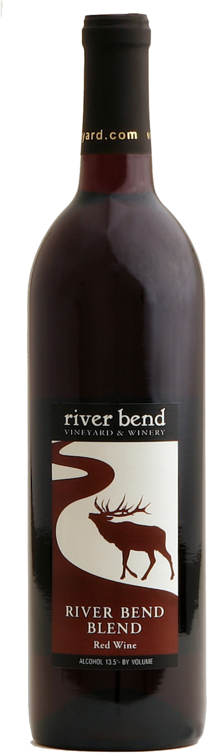 River Bend Blend Red Wine Bottle PNG