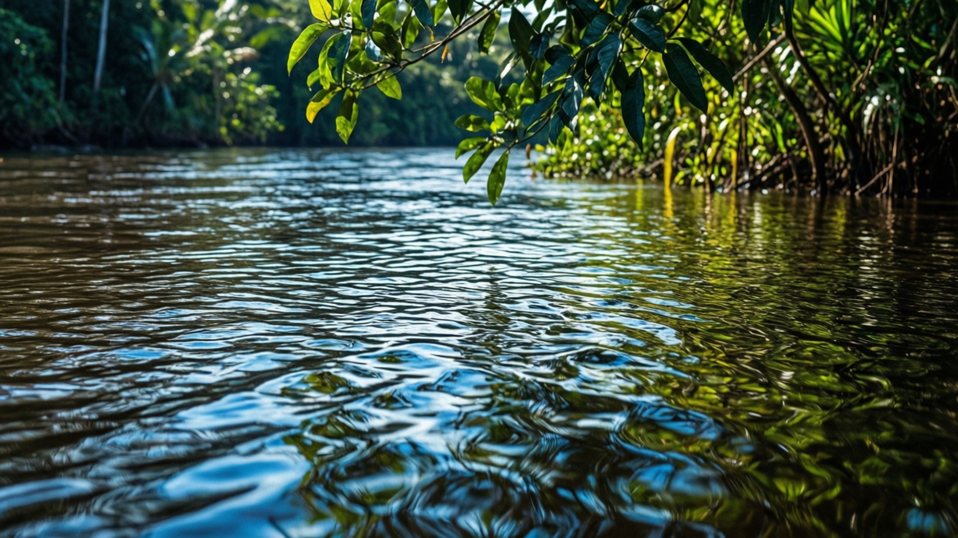 Réflexions de la Surface de la Rivière Fonds d'écran