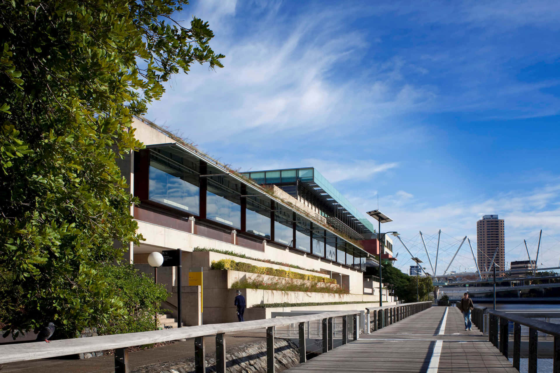 Riverside Walkway State Library Achtergrond