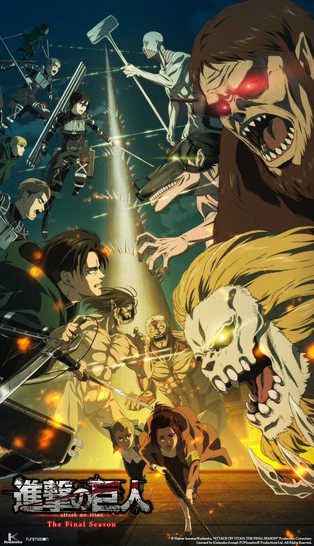 Riveting Final Battle Scene In Attack On Titan The Final Season Wallpaper