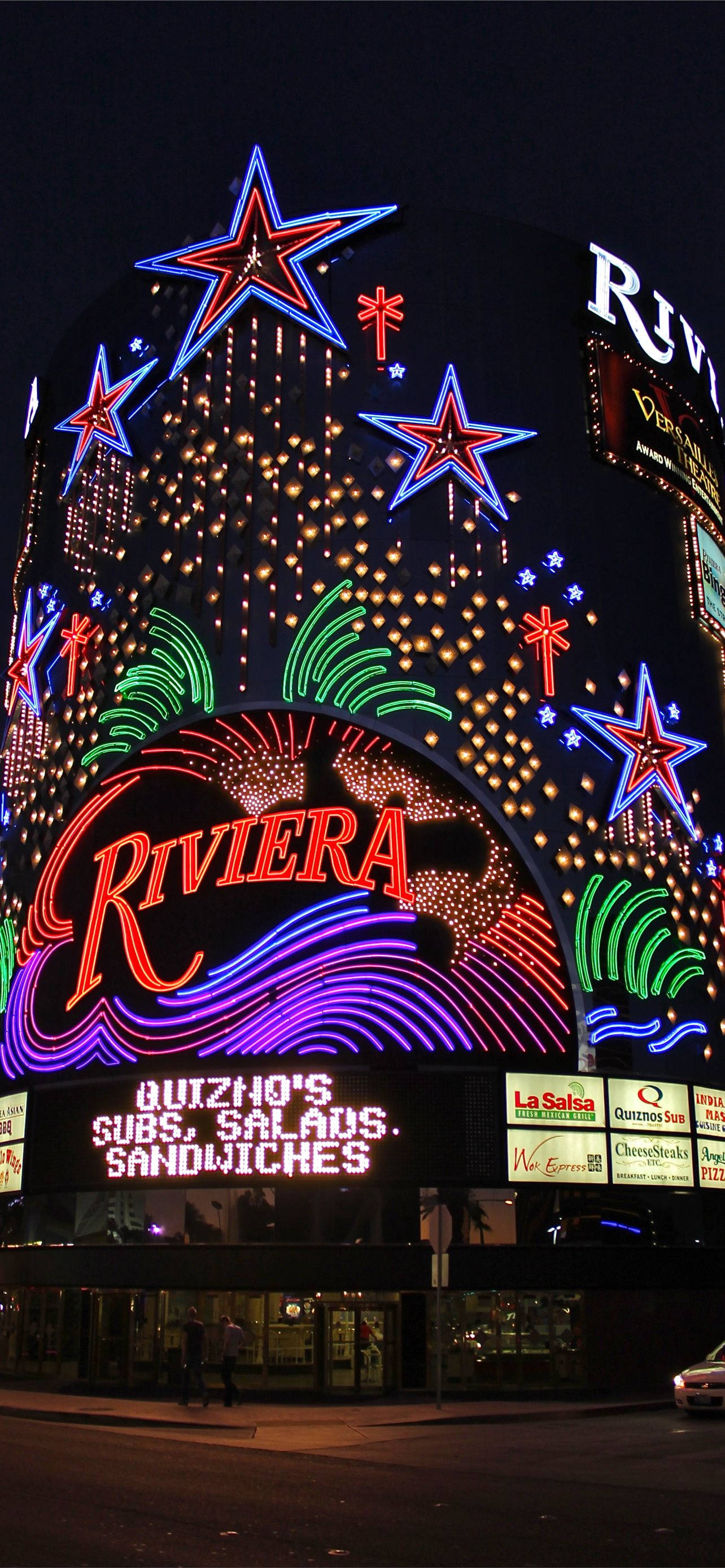 Riviera Hotel Las Vegas Night Wallpaper
