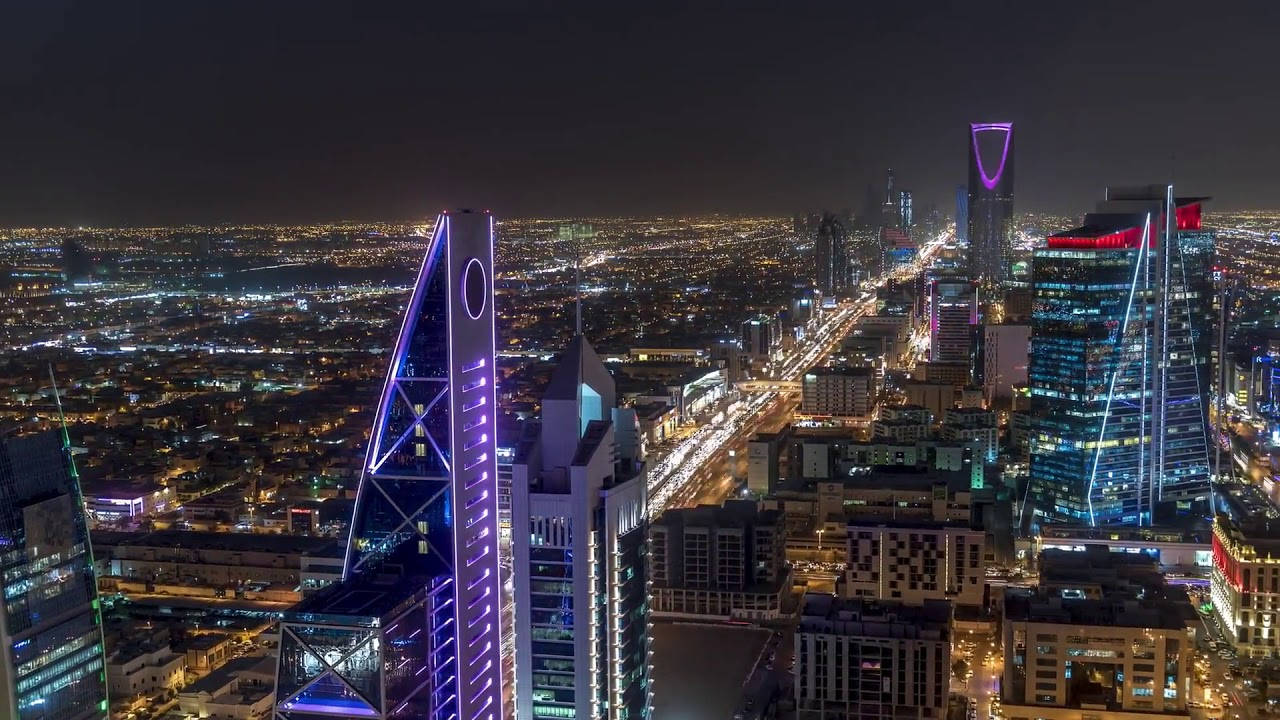 Riyadh Skyscrapers At Night Wallpaper