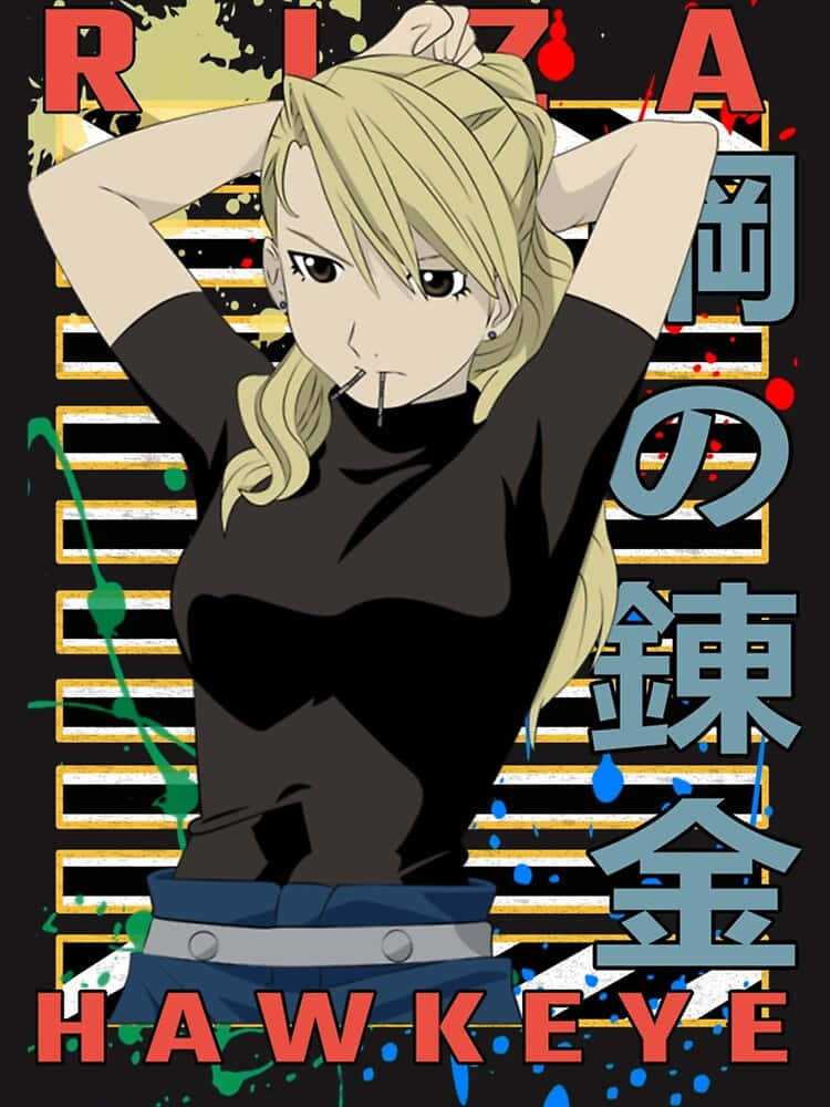 Riza Hawkeye in Action Wallpaper