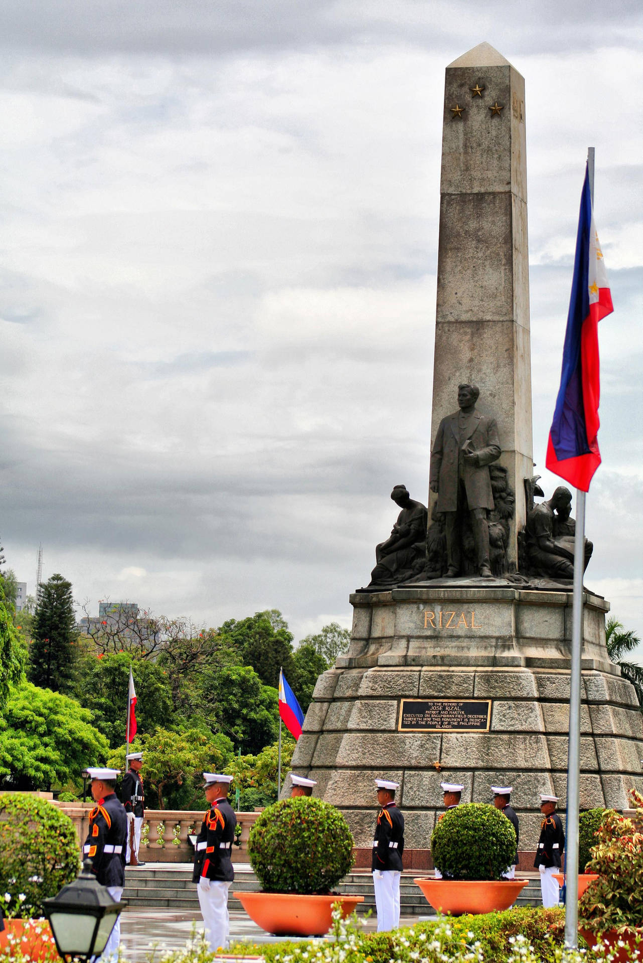 Rizal Park Statua Manila Sfondo