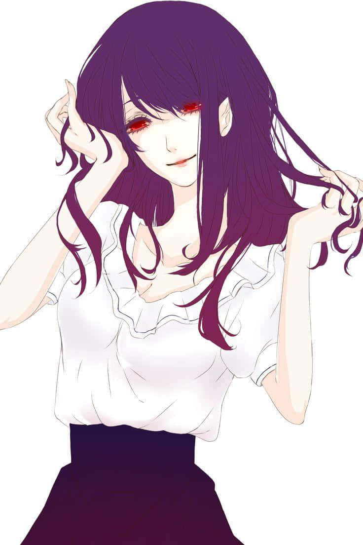 Rize Kamishiro, A Character Best Known For Her Complicated Relationship With Protagonist Kaneki In The Anime Tokyo Ghoul Wallpaper
