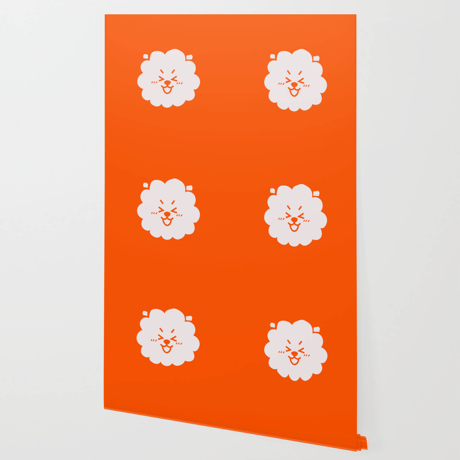 Rj Bt21 Pattern In Orange Wallpaper