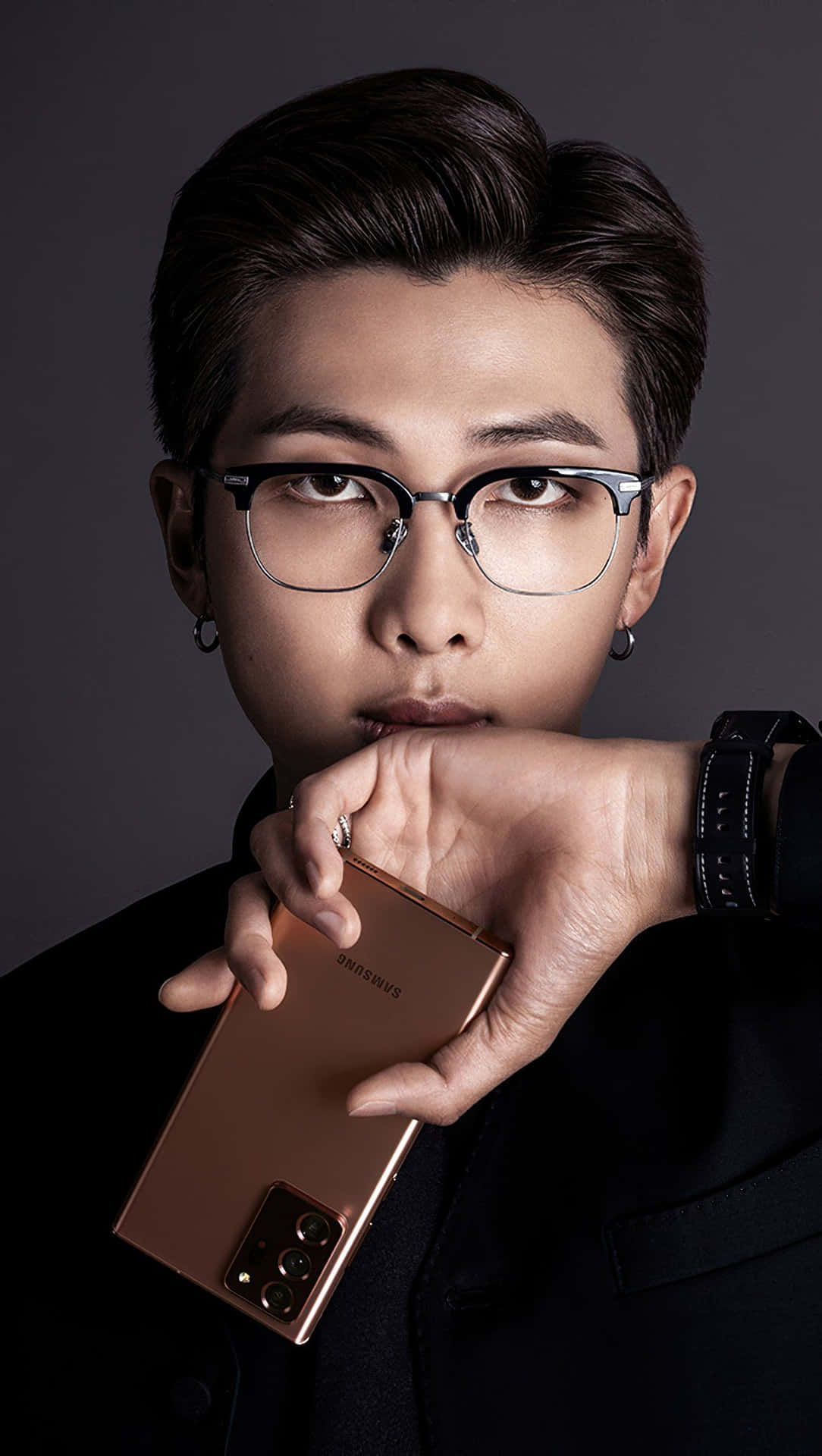 RM With Phone As Face Reference Wallpaper