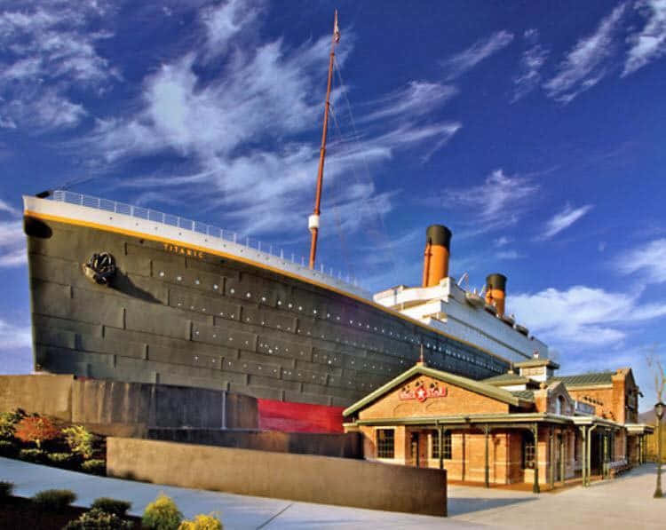 Rms Titanic Museum Under Blue Sky Wallpaper