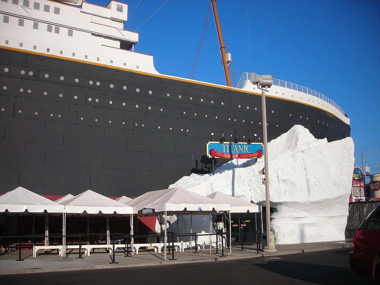Rms Titanic Museum With Canopy Tents Wallpaper