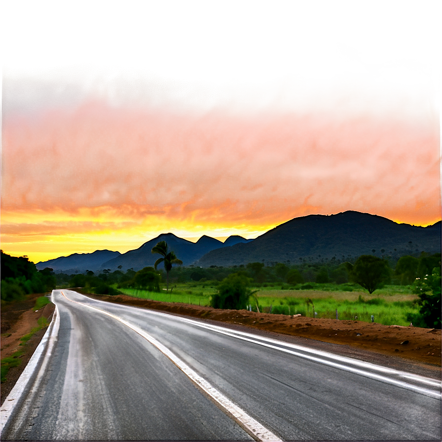 Road At Sunrise Png Hch PNG