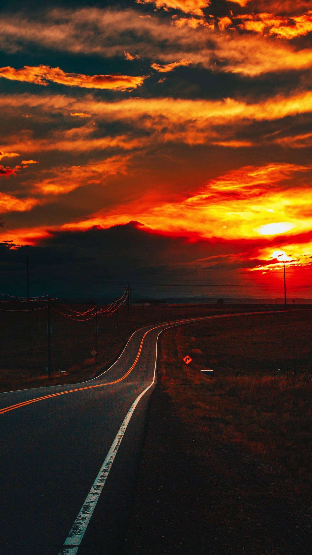 Road At Sunset 4k Ultra Iphone