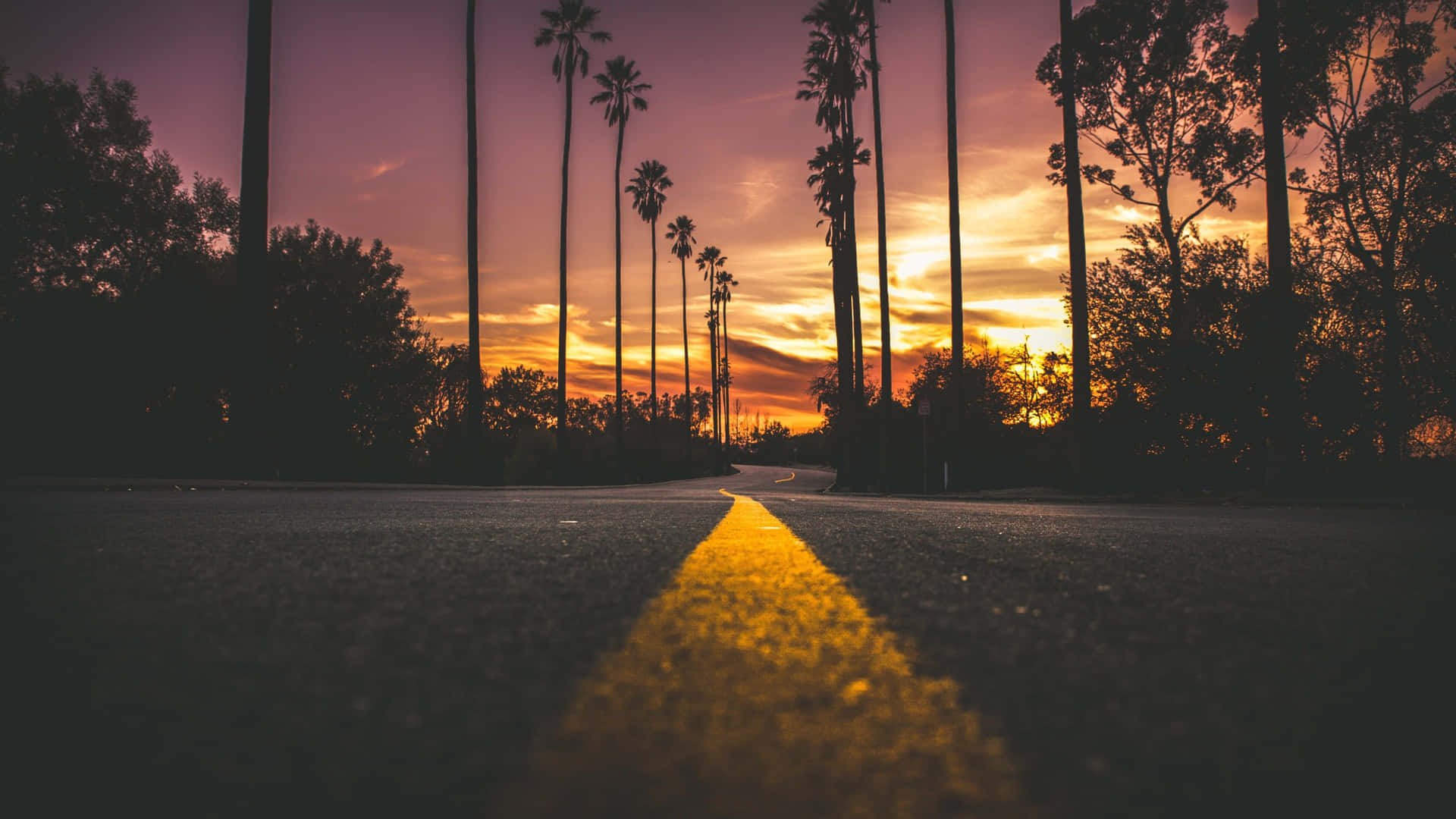Road Background In Los Angeles