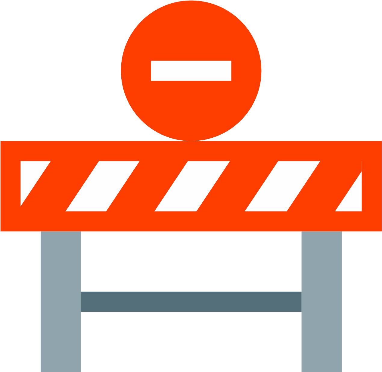 Road Barrier Sign Icon PNG