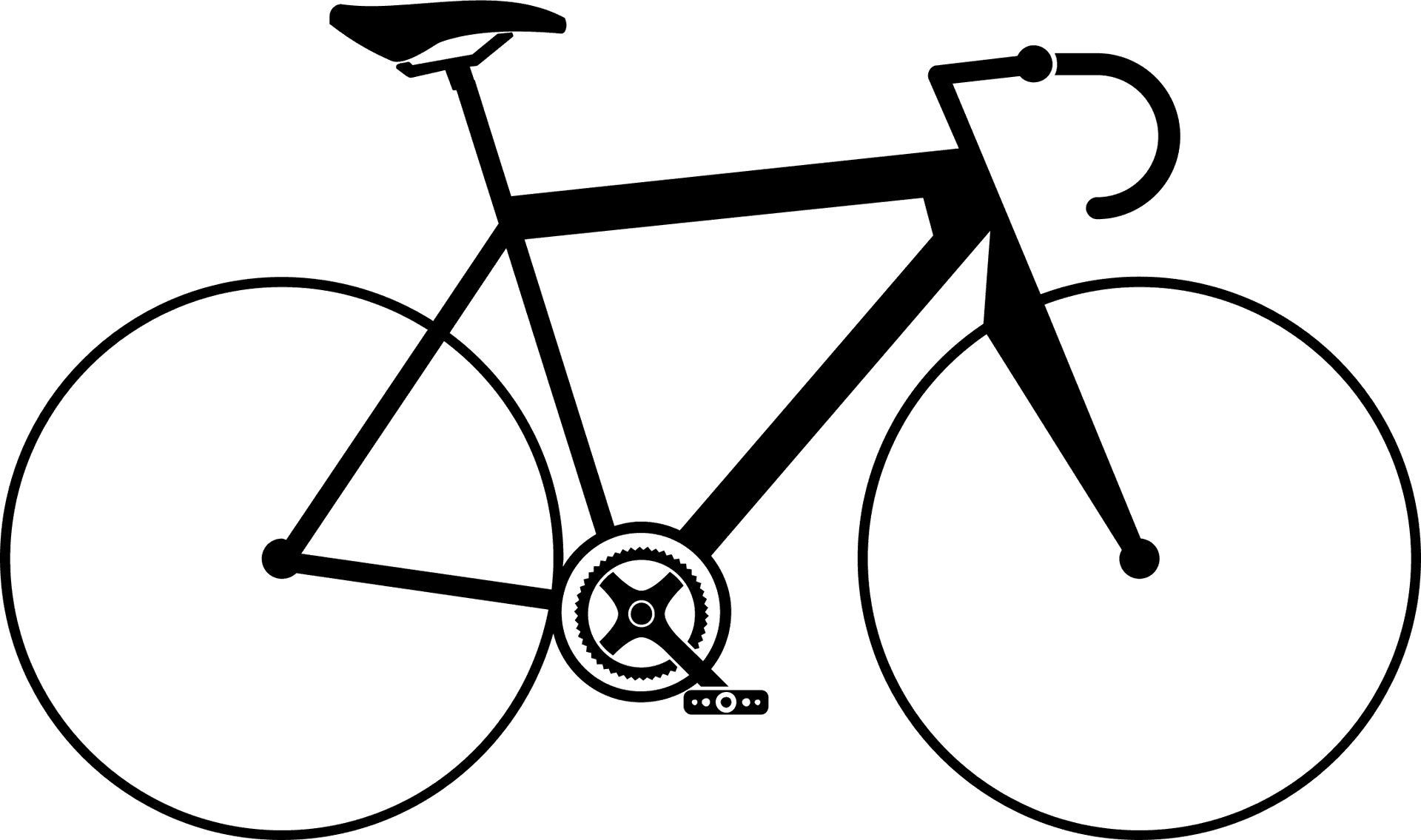 Road Bicycle Silhouette.png PNG