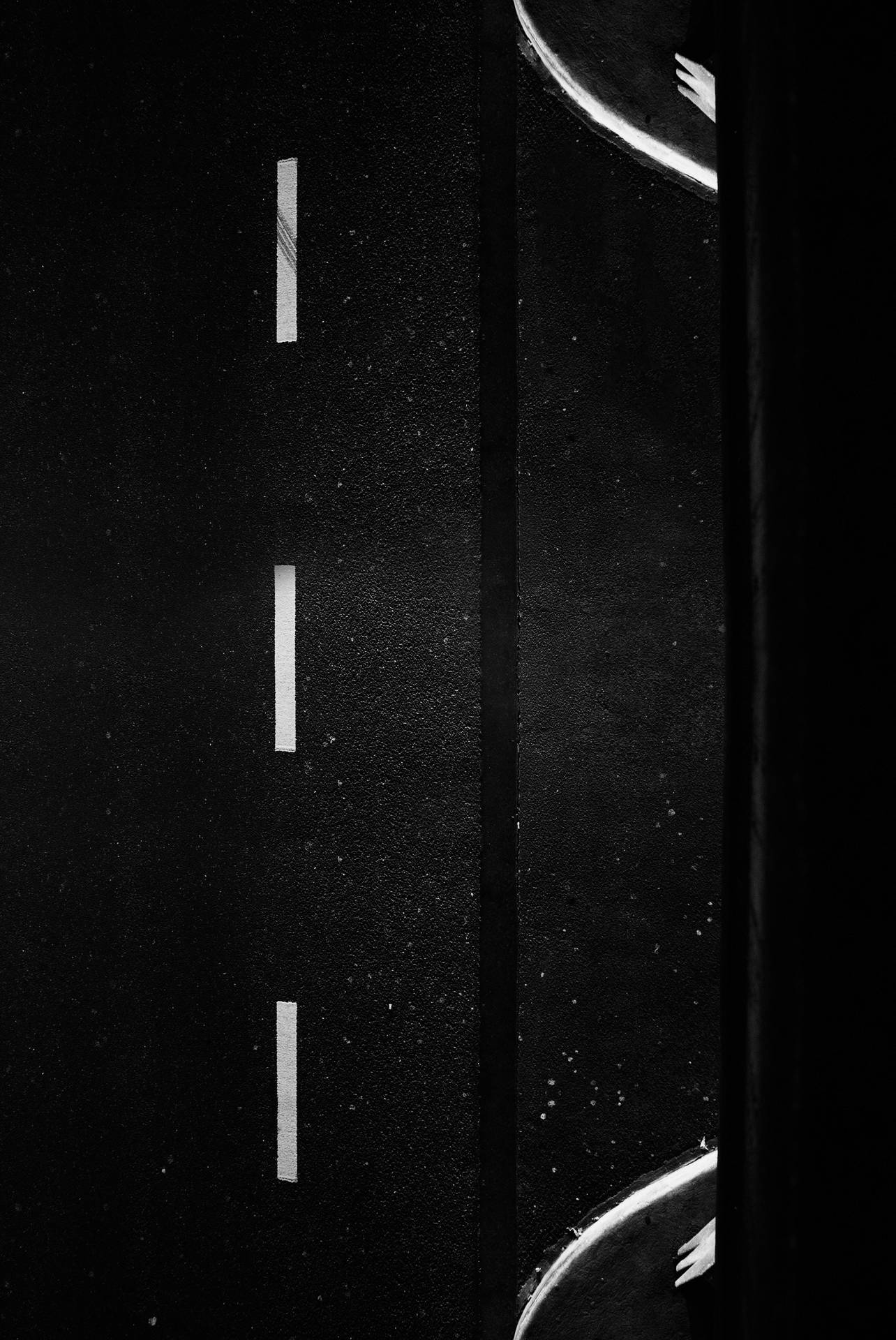 Road Colored Solid Black iPhone Wallpaper