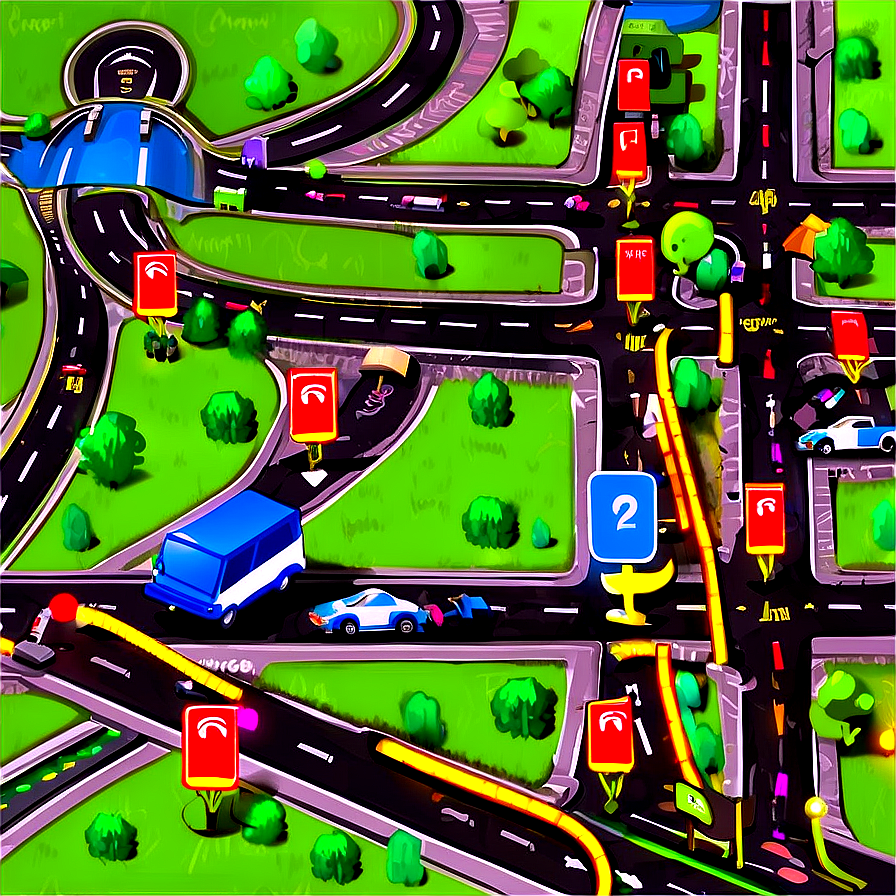 Road Map Design Png 88 PNG