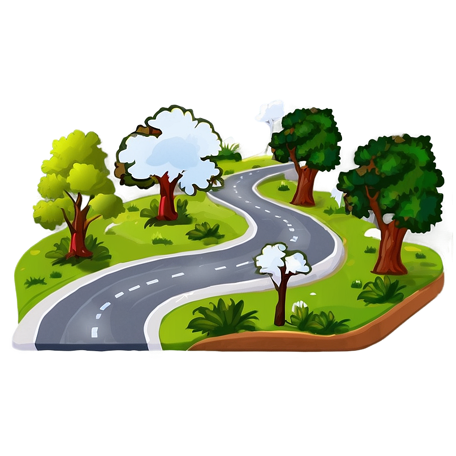 Download Road Through Park Png Yda | Wallpapers.com