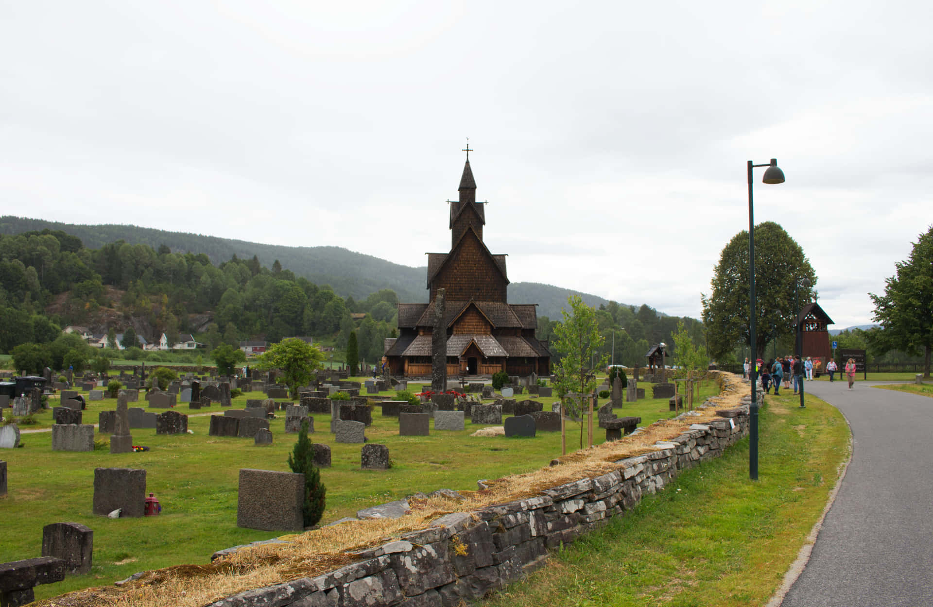Road To Heddal Stave Church Wallpaper