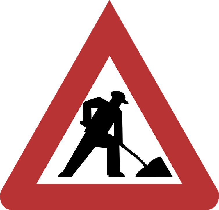 Roadwork Sign Graphic PNG