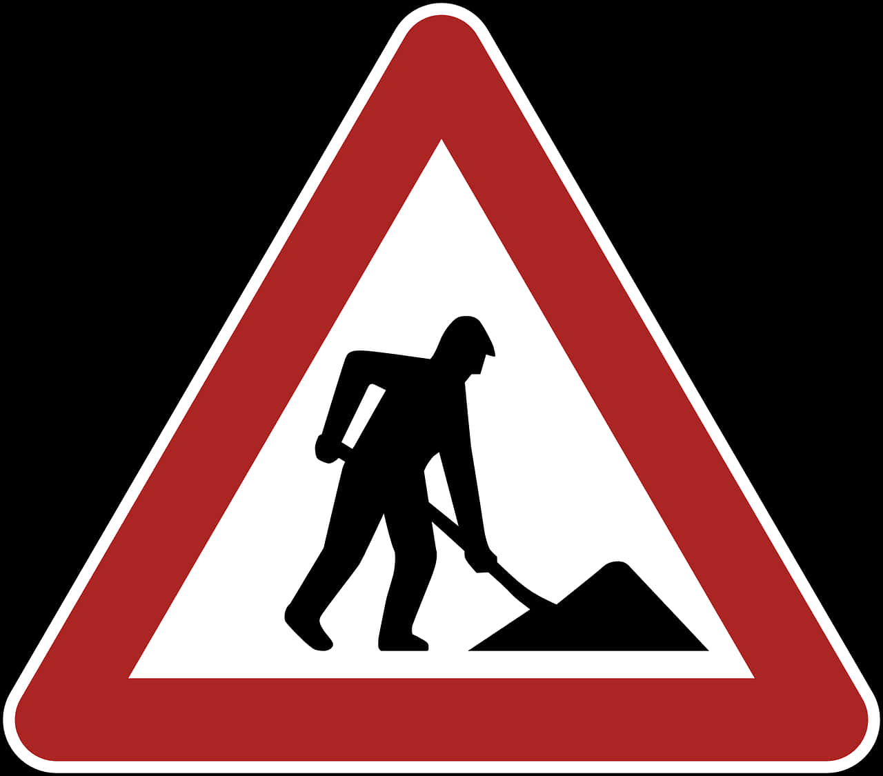 Roadwork Sign Warning Triangle PNG
