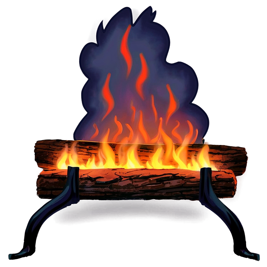 Roaring Fireplace Png B PNG