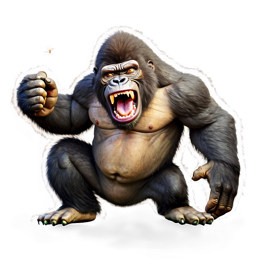 Roaring Gorilla Cartoon Png Odx PNG