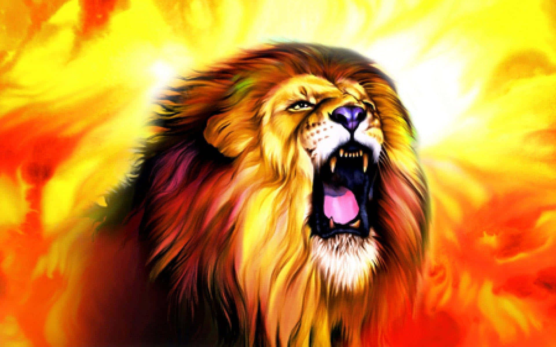 Roaring Lion On A Hot Day Wallpaper