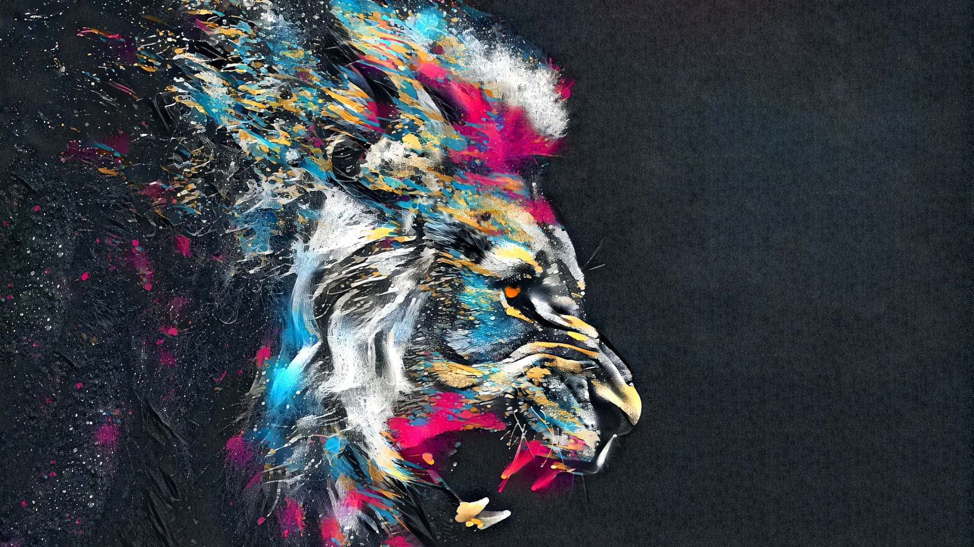 An intimidating Roaring Lion Wallpaper
