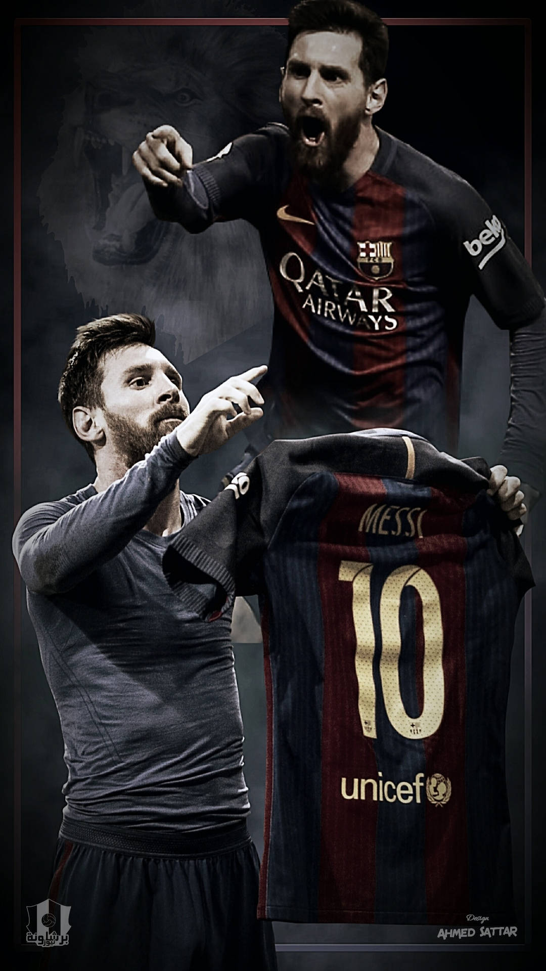 Roaring Messi Shirt Art