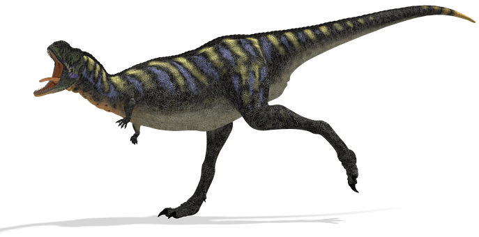 Roaring Theropod Dinosaur Illustration PNG