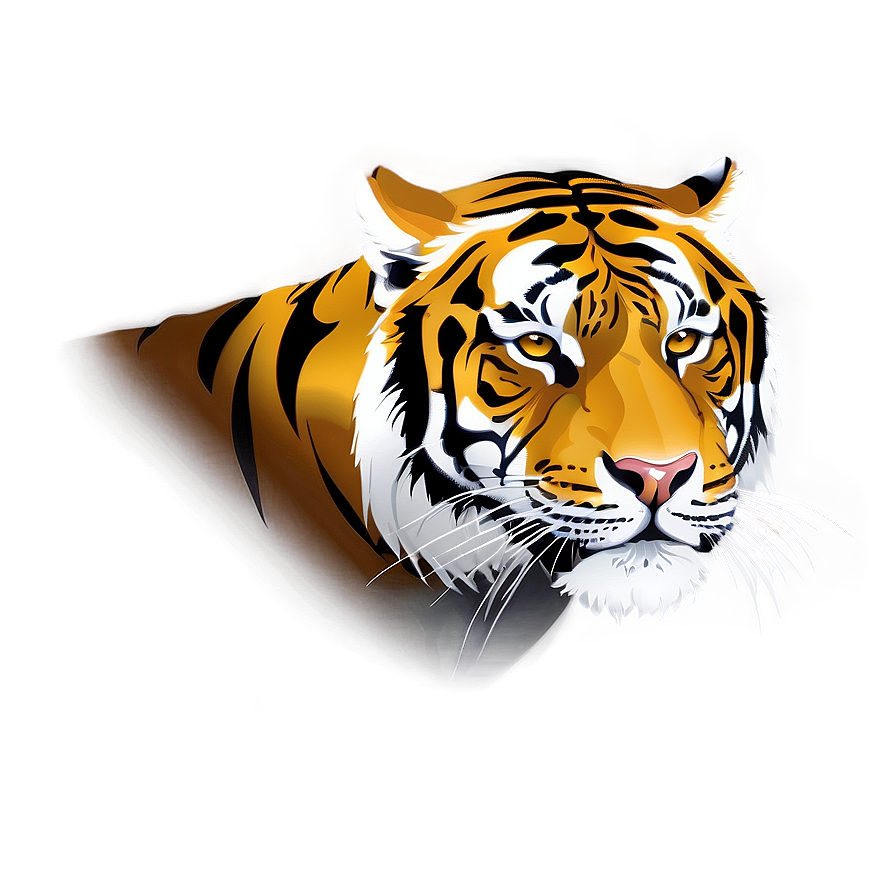 Roaring Tiger Face Vector Png 06252024 PNG