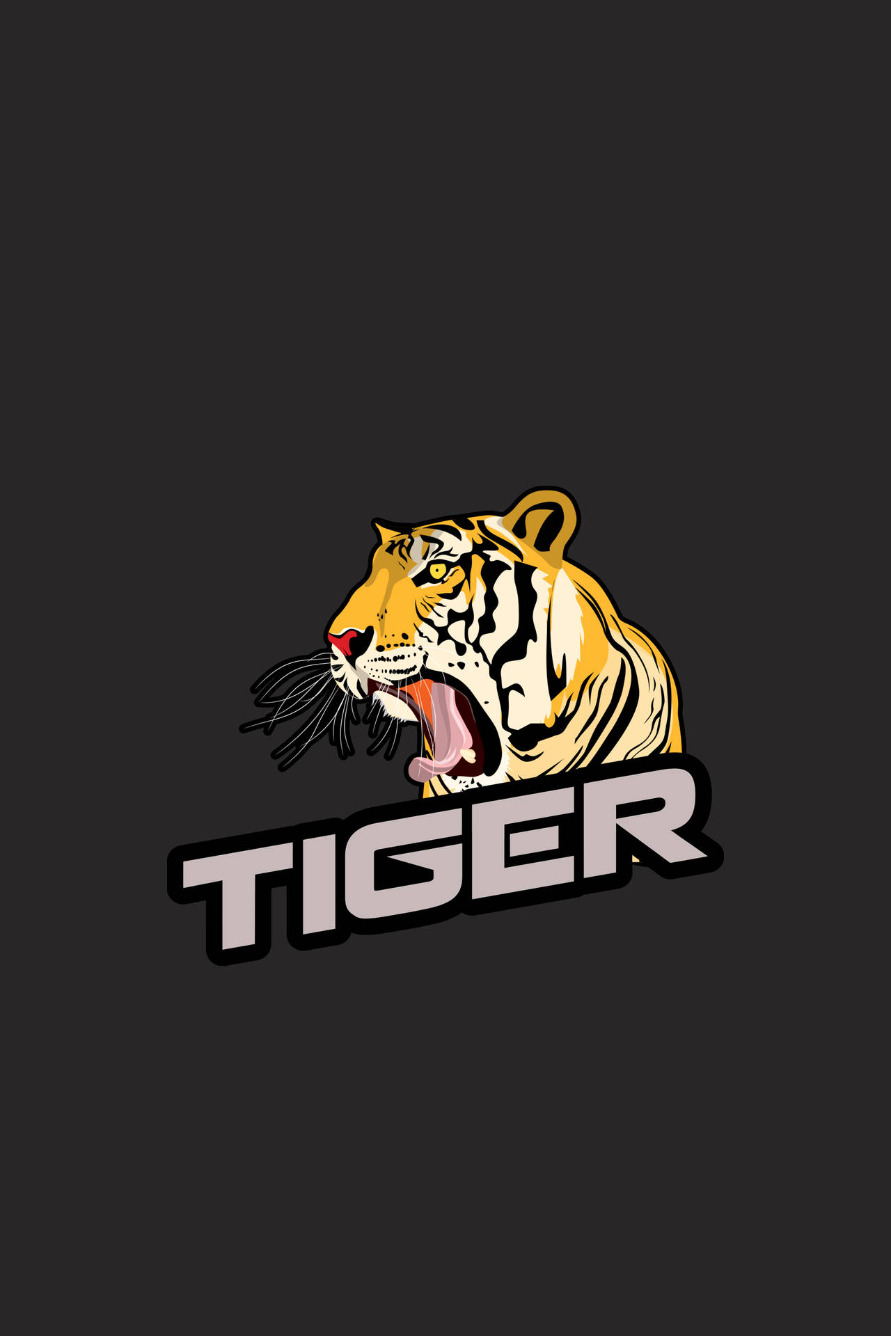 Roaring Tiger Illustration Wallpaper