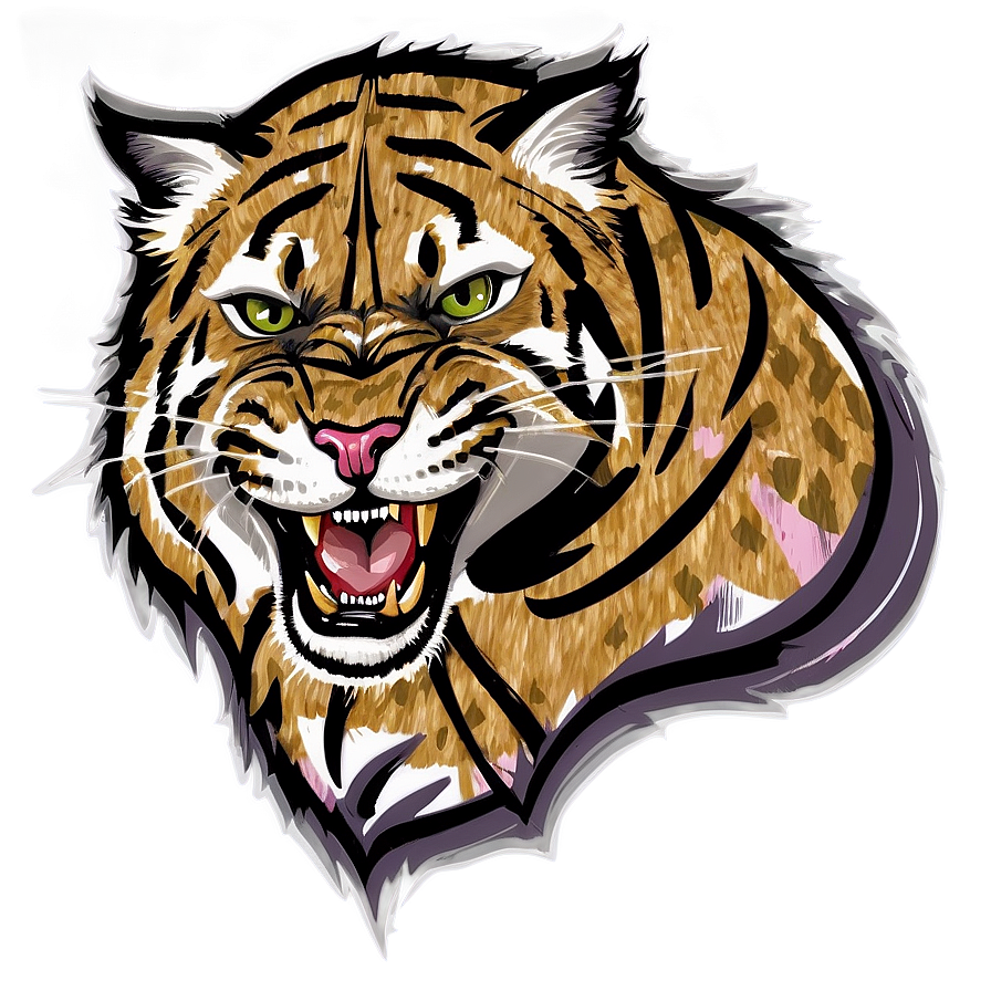 Roaring Wildcat Graphic Png Xdn PNG