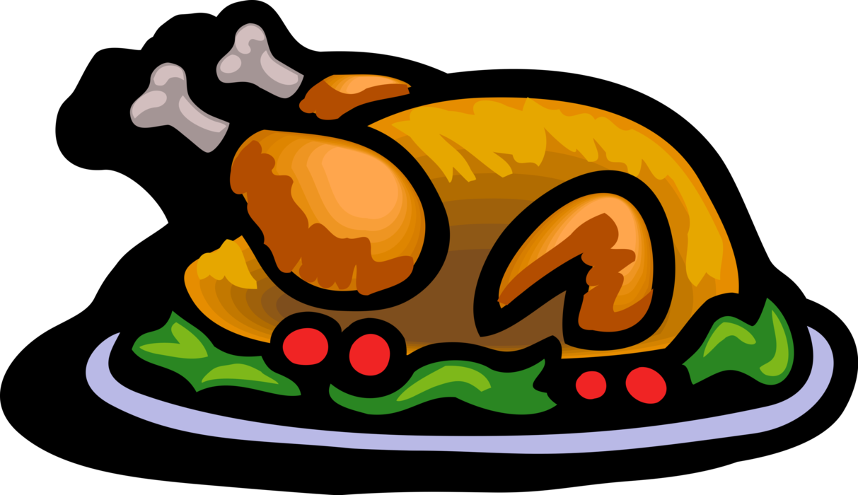 Roast Chicken Dinner Clipart PNG