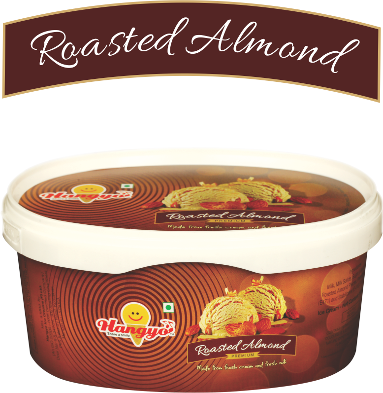 Roasted Almond Ice Cream Container PNG