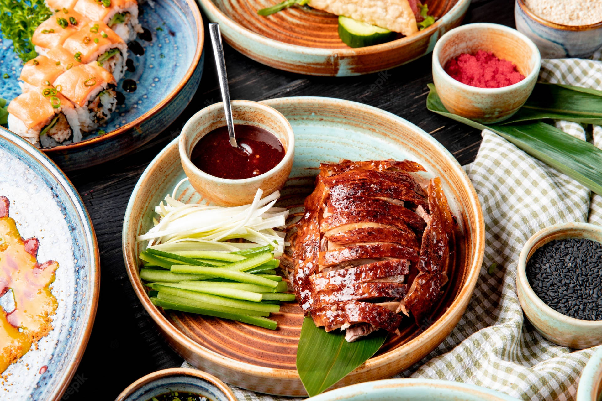 Roasted Peking Duck With Welsh Onions Wallpaper