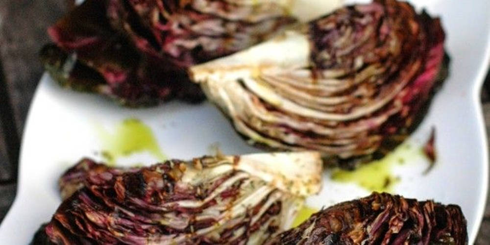 Close-up View of Roasted Radicchio Wallpaper