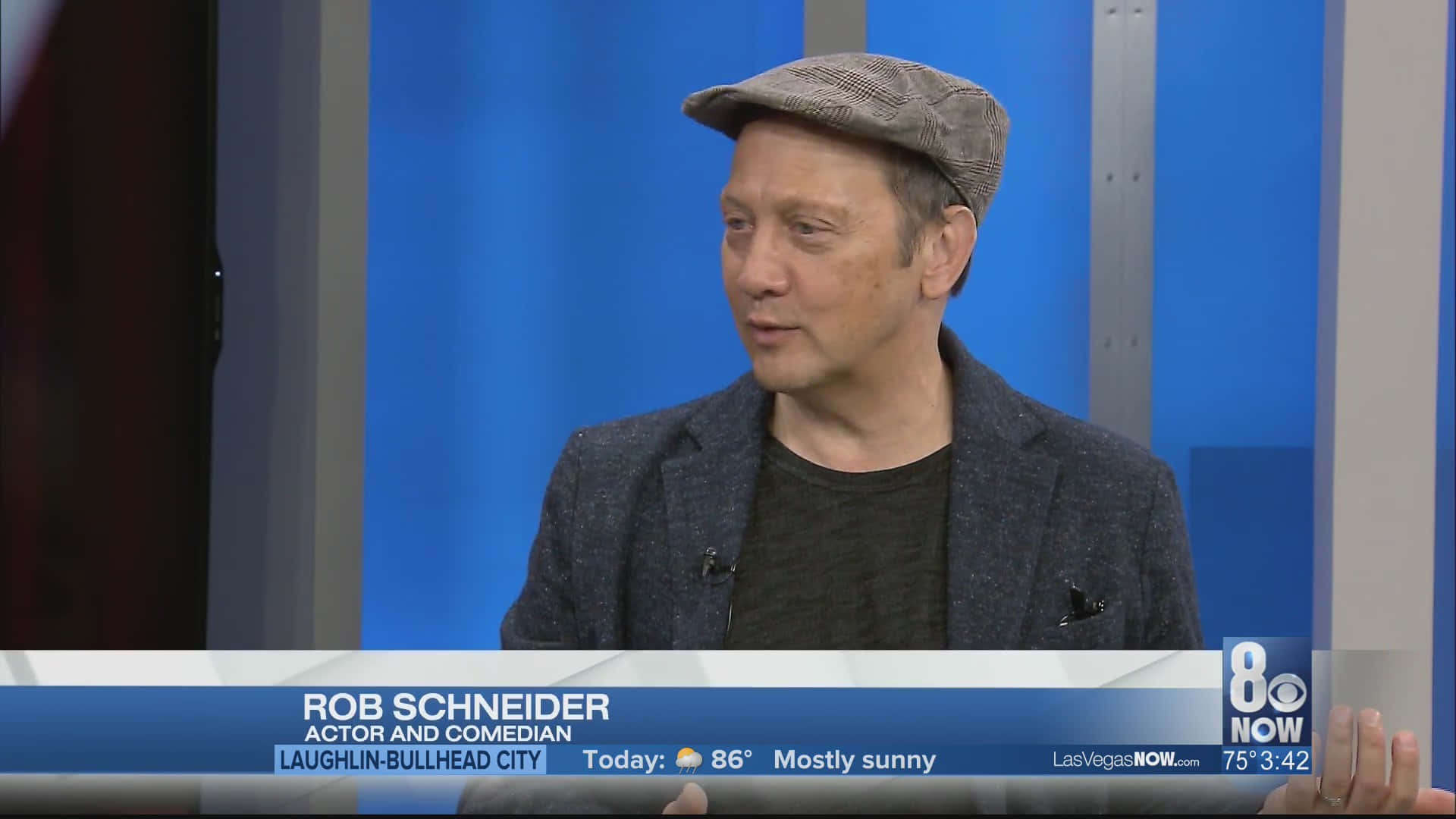 Renowned Actor Rob Schneider addressing in 8newsnow Wallpaper